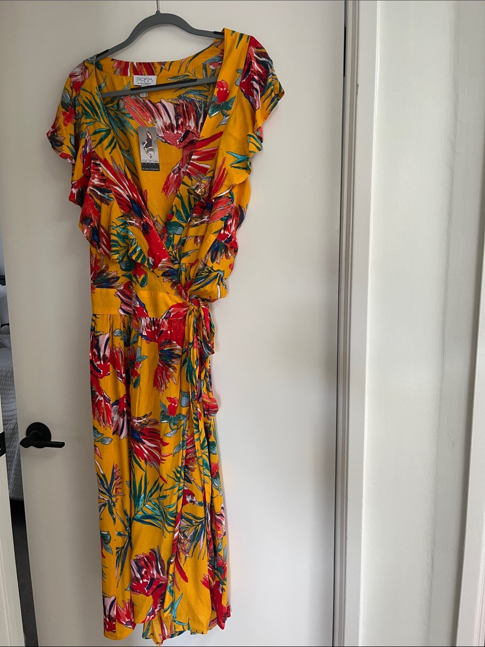 Sofia Vergara True Wrap Maxi Dress - Yellow Floral